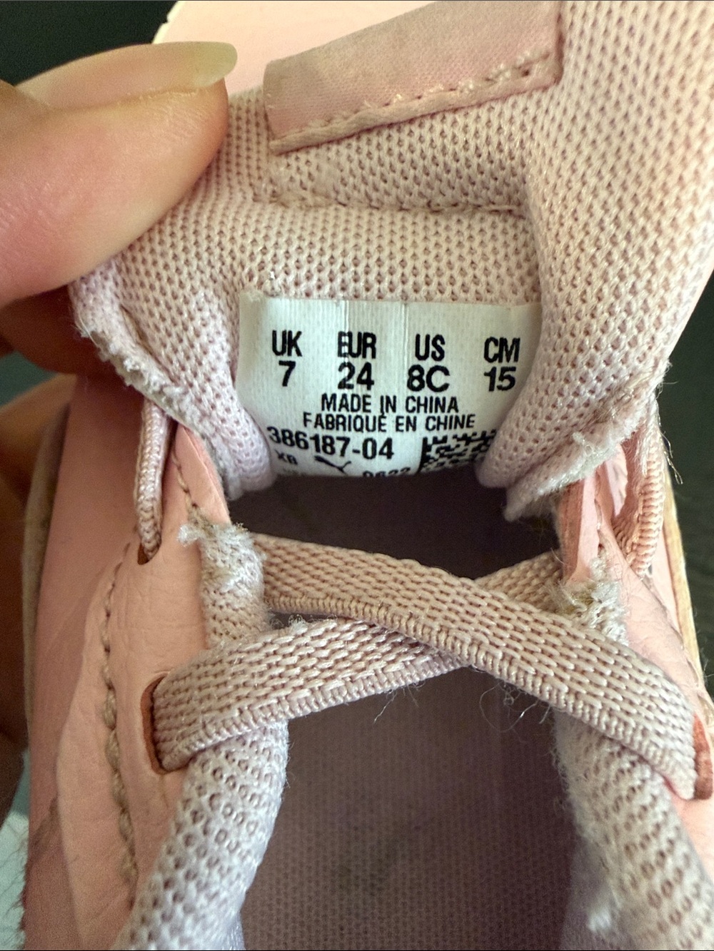 Puma Pink and White Kids Low-Top Sneakers - Picture 7 of 11
